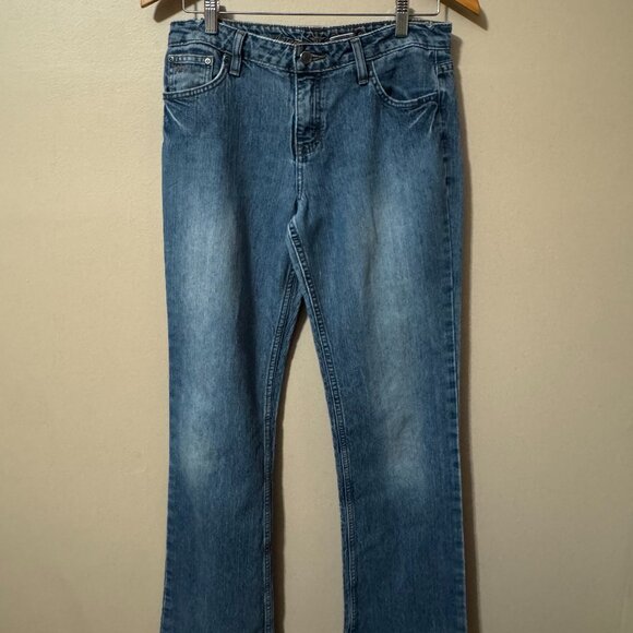 Y2K Arizona Jeans Women’s 9 Long Blue Bootcut Denim | Raw Hem Vintage Fit - Picture 1 of 8